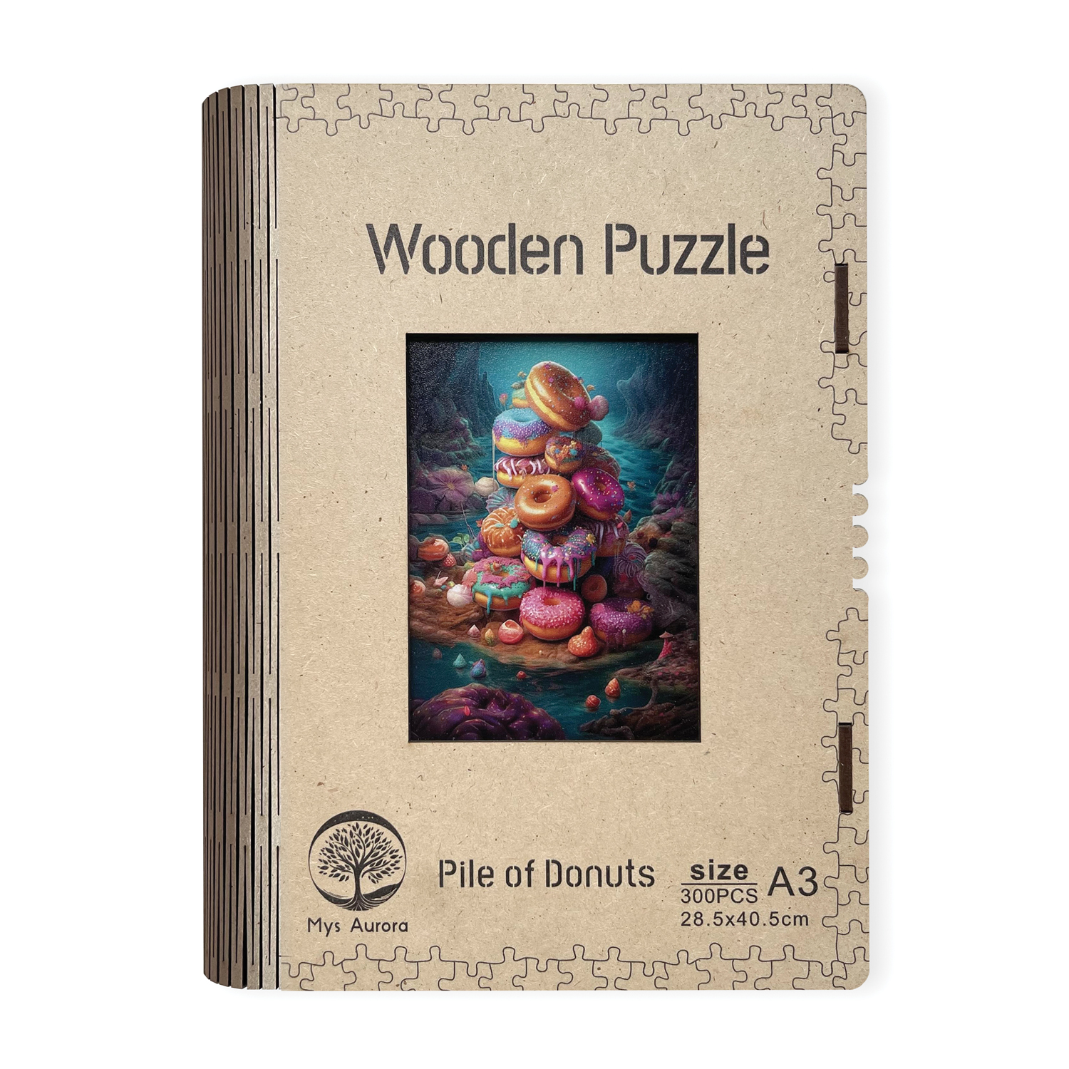 Drevené puzzle Donuty A3