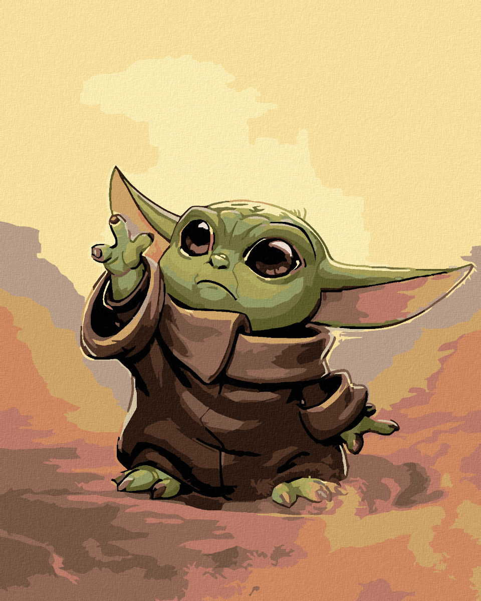 Maľovanie podľa čísel Baby Yoda 40x50cm Zuty
