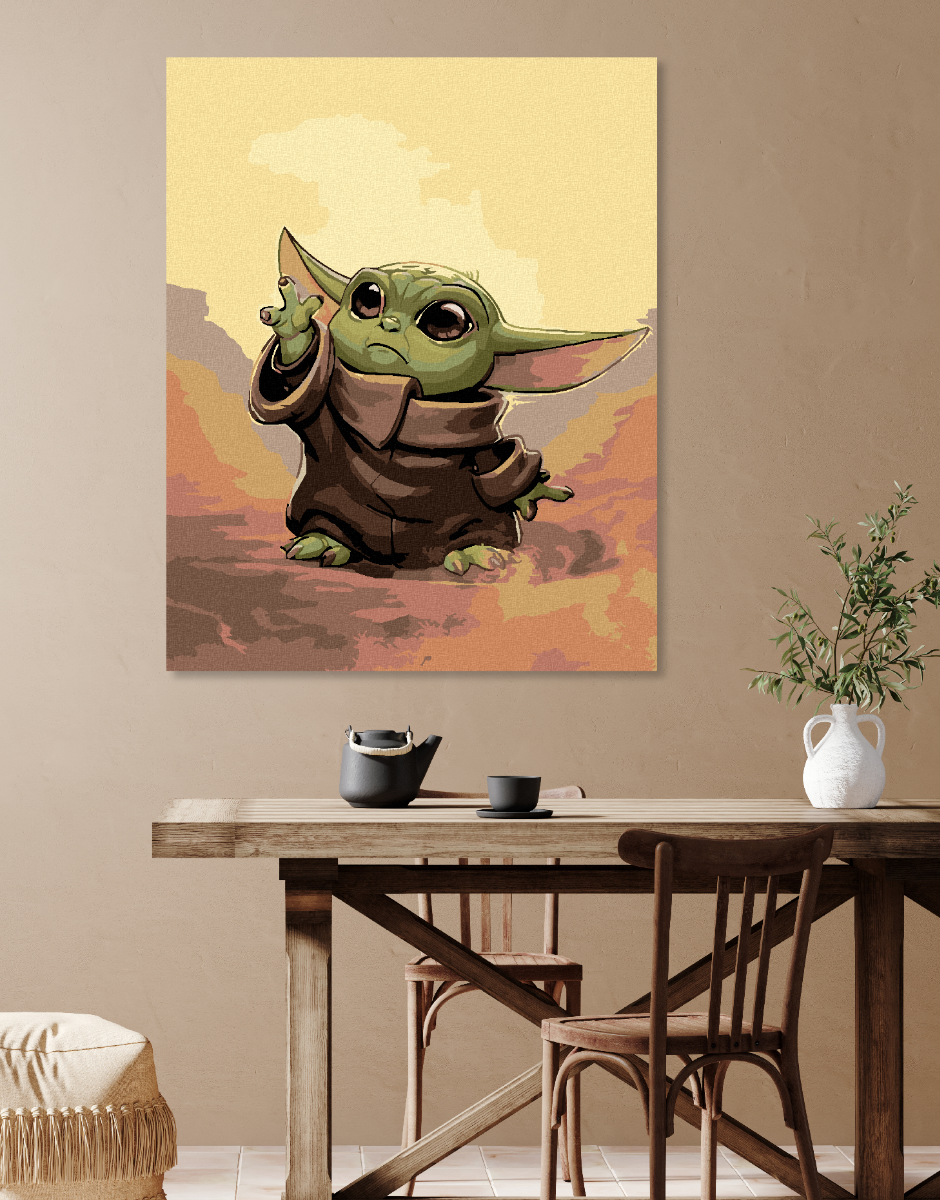 Maľovanie podľa čísel Baby Yoda 40x50cm Zuty