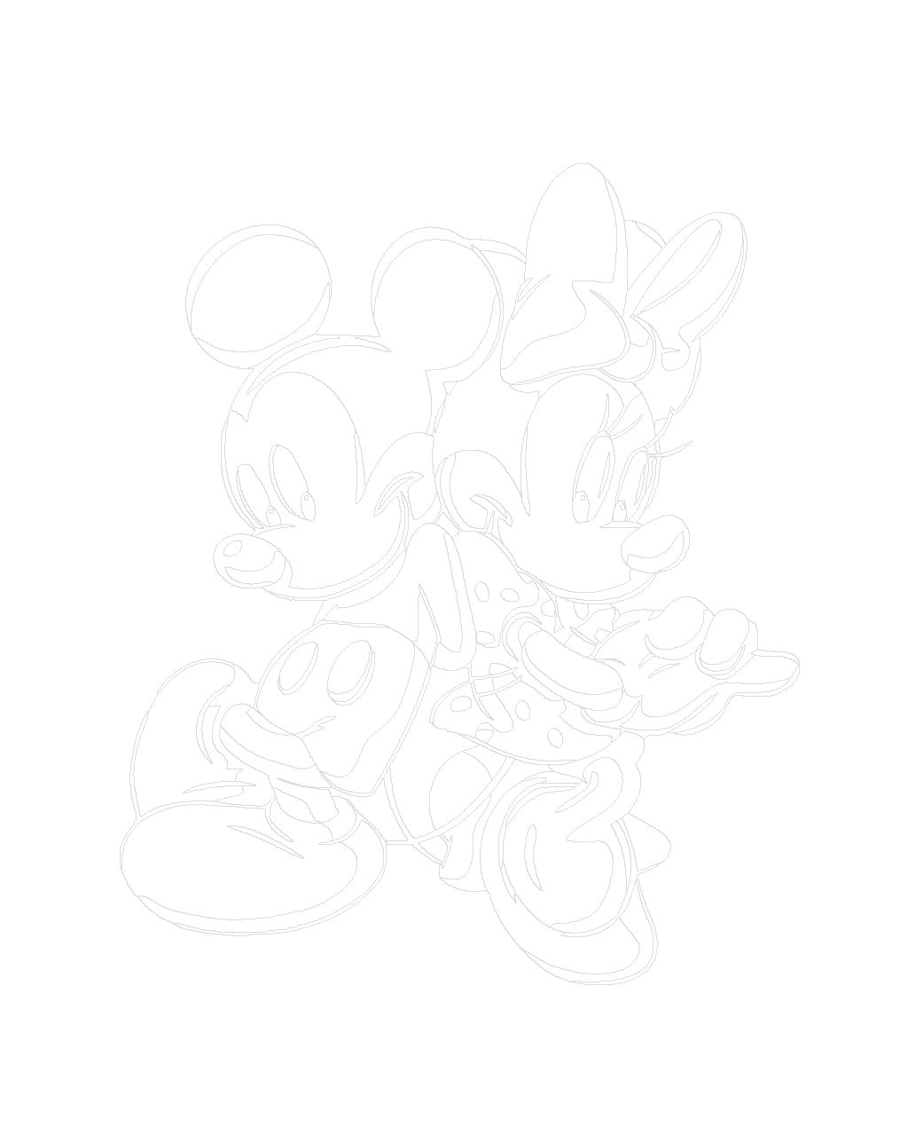 Maľovanie podľa čísel Mickey Mouse a Minnie 40x50cm Zuty