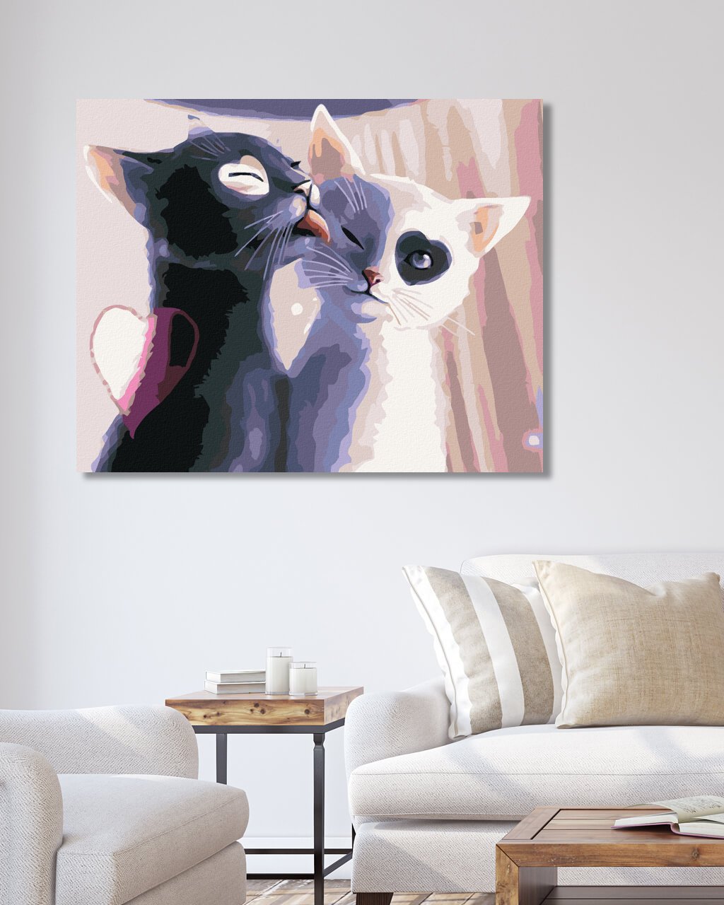 Maľovanie podľa čísel Mačacia láska 40x50cm Zuty