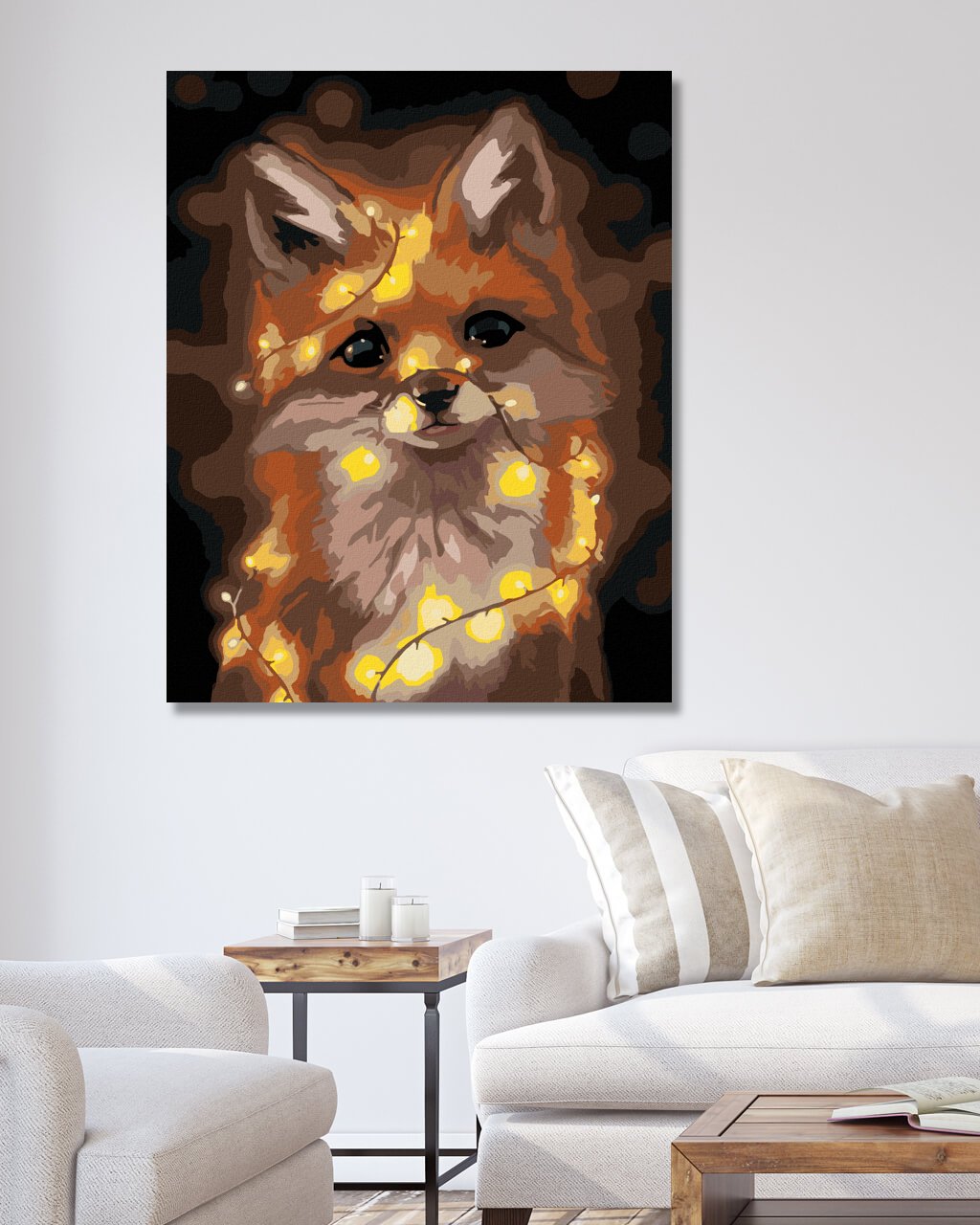 Maľovanie podľa čísel Líška a svetielka 40x50cm Zuty