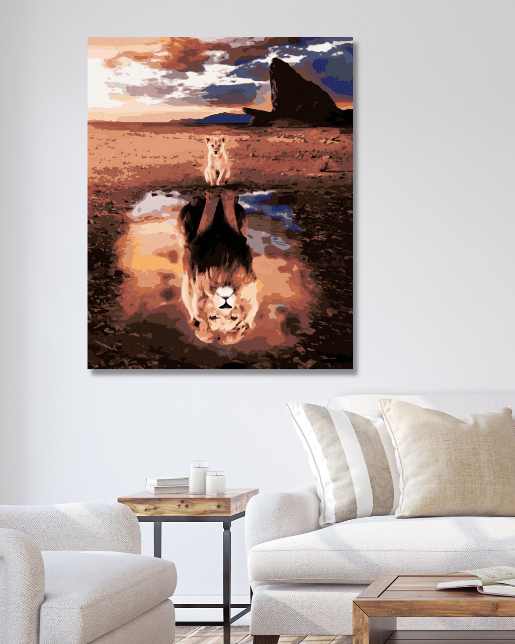 Maľovanie podľa čísel Levíča a lev 40x50cm Zuty