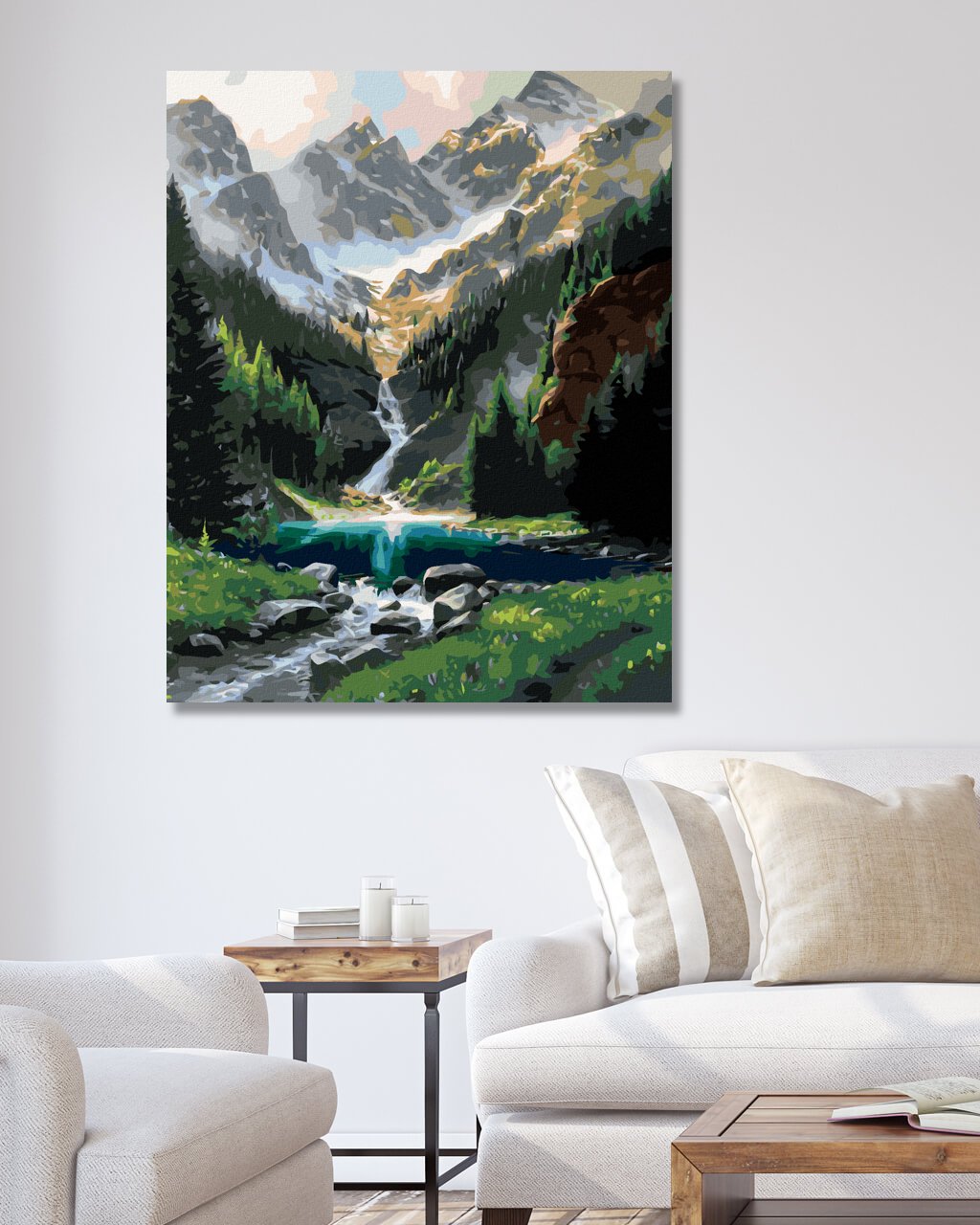 Maľovanie podľa čísel Kľudné miesto v horách 40x50cm Zuty
