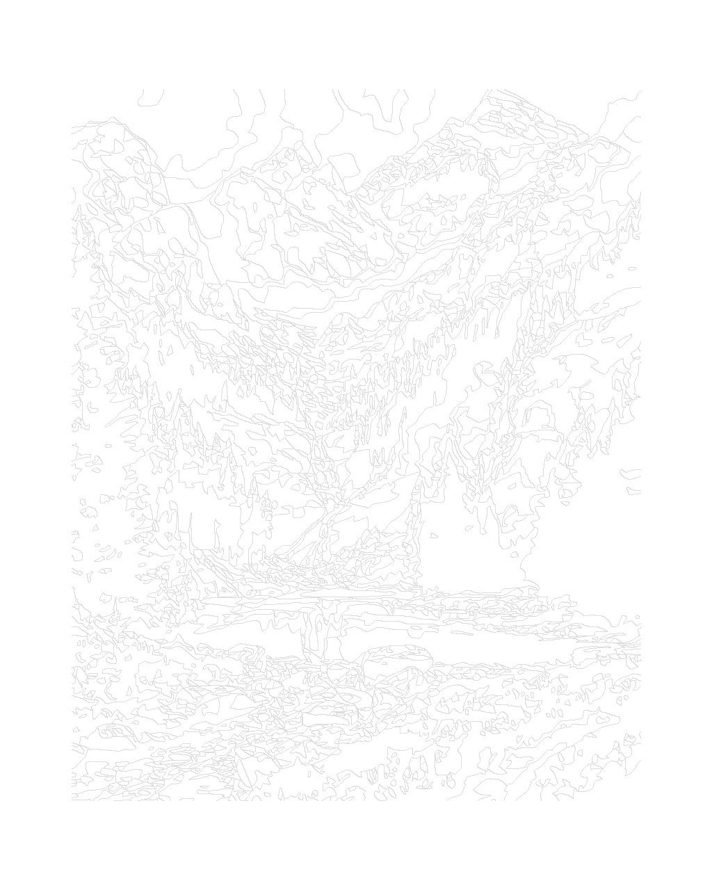 Maľovanie podľa čísel Kľudné miesto v horách 40x50cm Zuty
