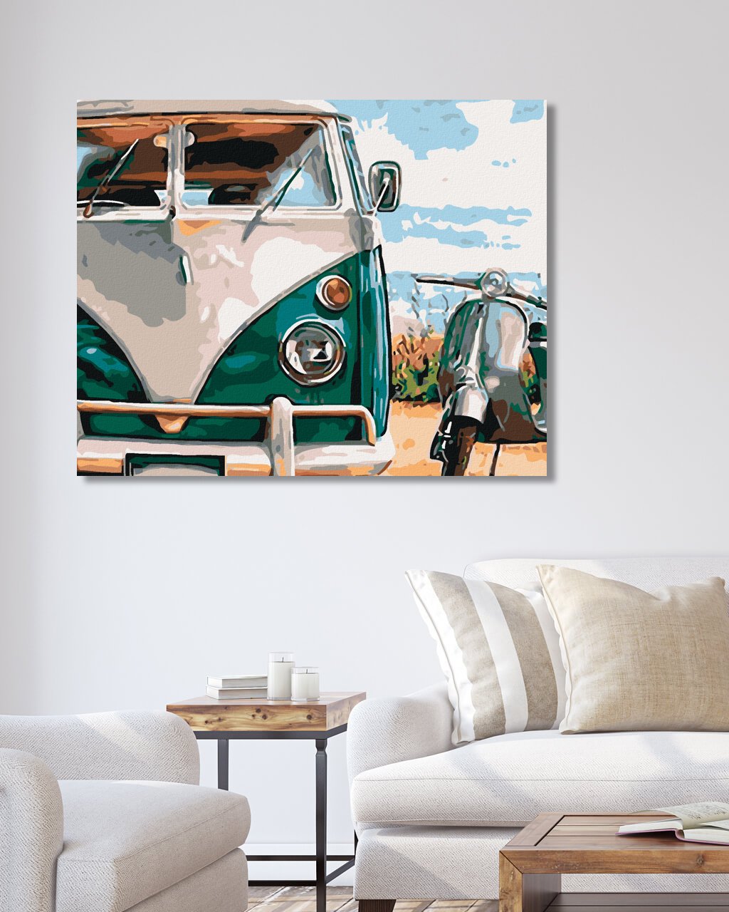 Maľovanie podľa čísel Zelené staré auto 40x50cm Zuty
