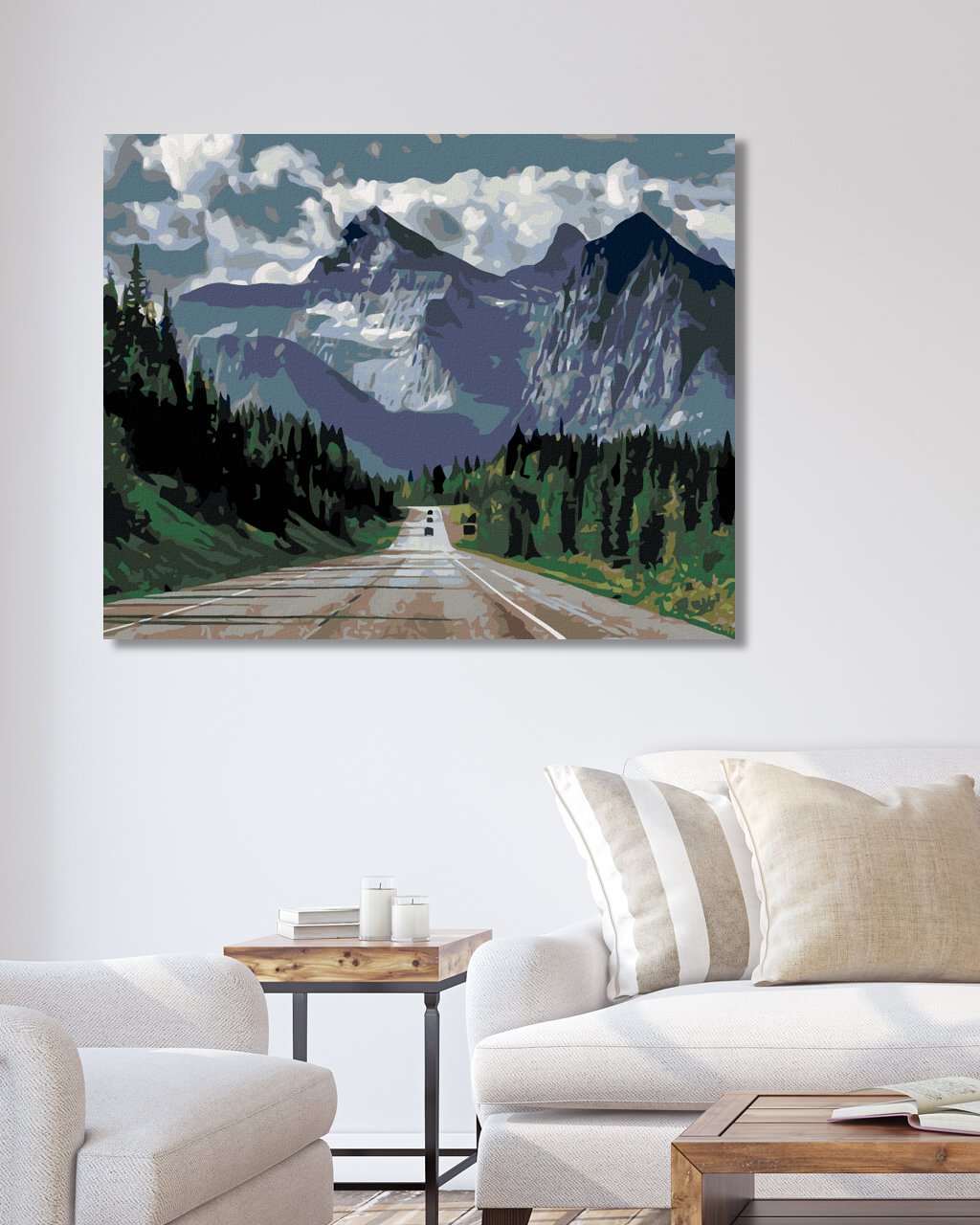 Maľovanie podľa čísel Cesta a hory 40x50cm Zuty