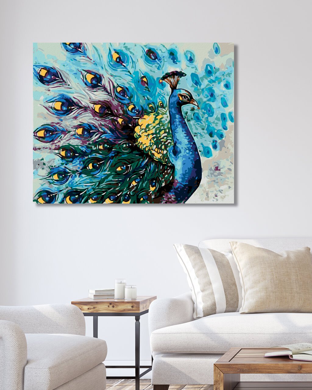 Maľovanie podľa čísel Páv 40x50cm Zuty