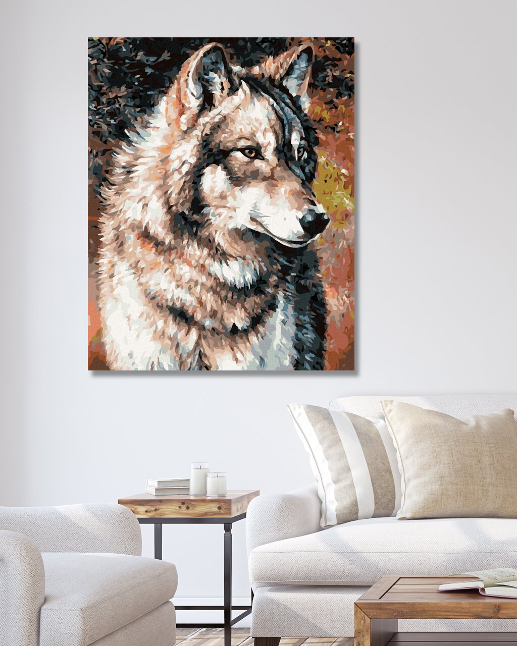 Maľovanie podľa čísel Portrét vlka 40x50cm Zuty