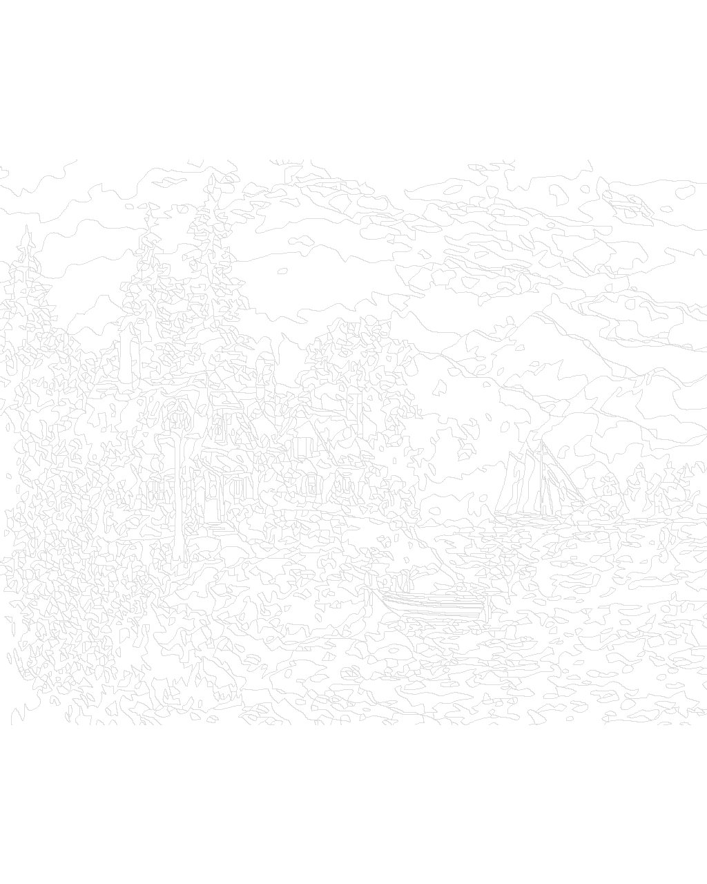 Maľovanie podľa čísel Chatky v horách 40x50cm Zuty