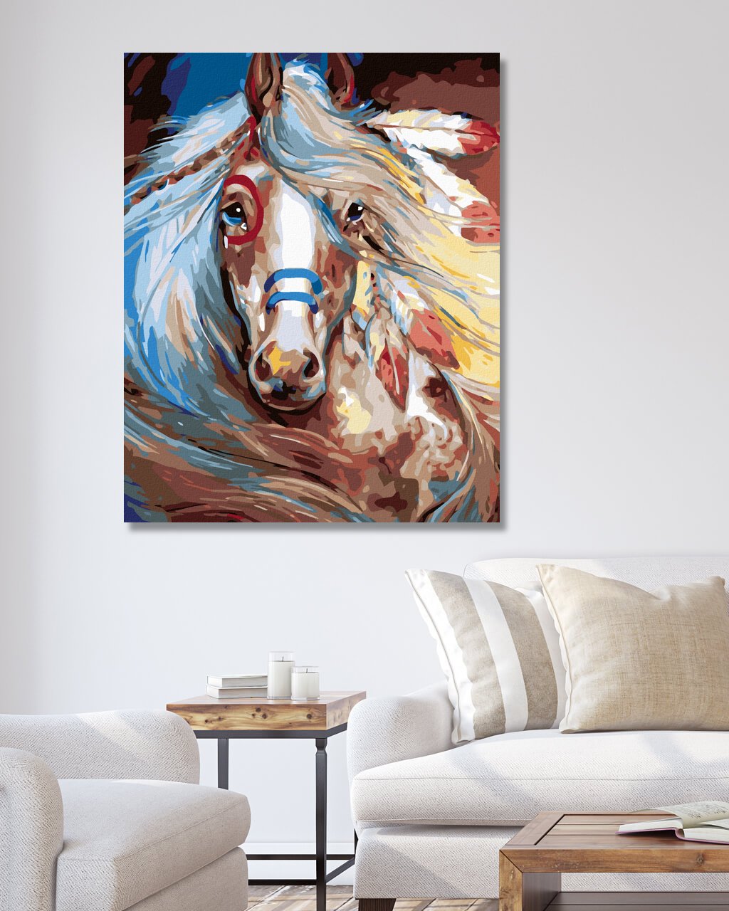 Maľovanie podľa čísel Indiánsky kôň 40x50cm Zuty