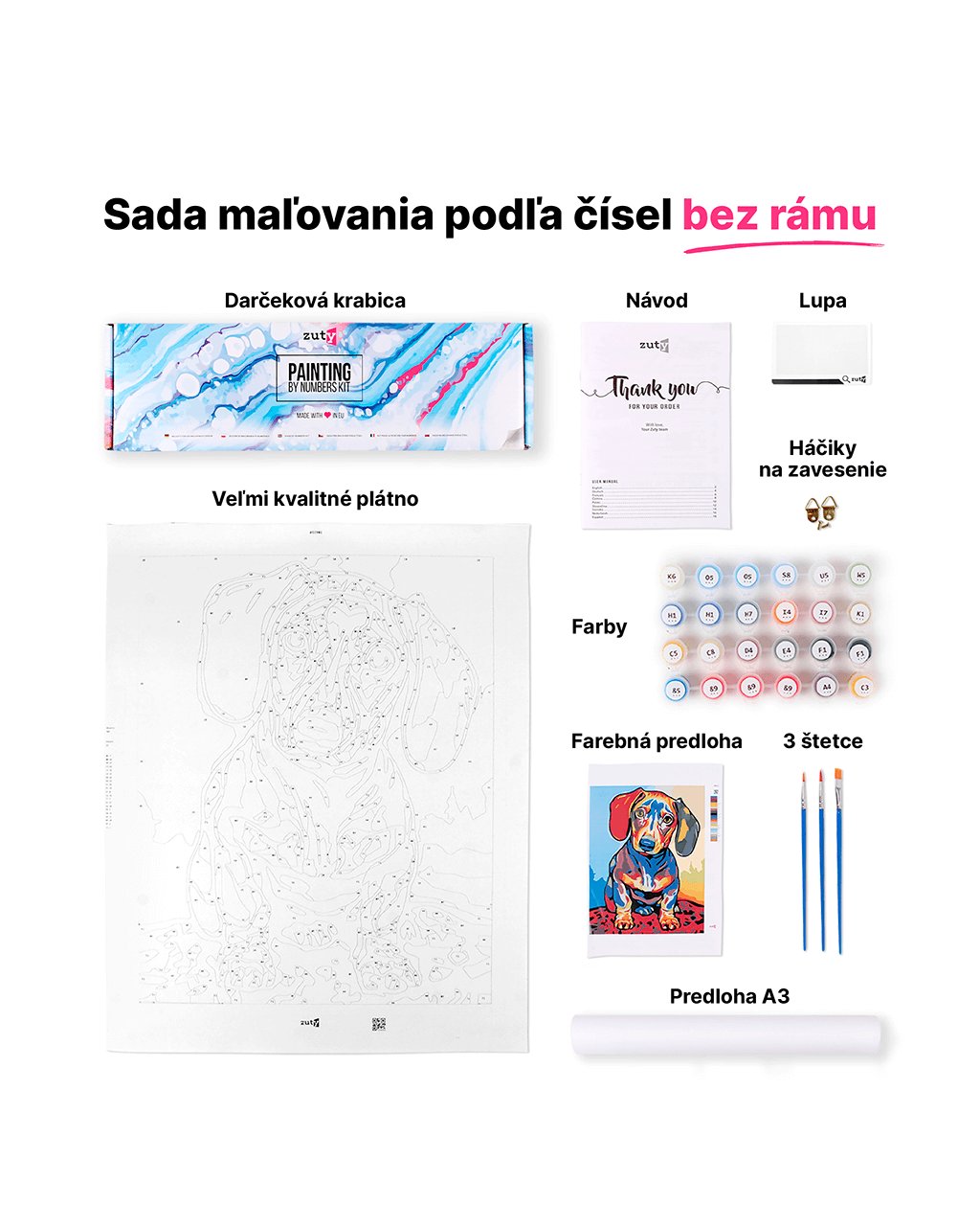 Maľovanie podľa čísel Indiánsky kôň 40x50cm Zuty