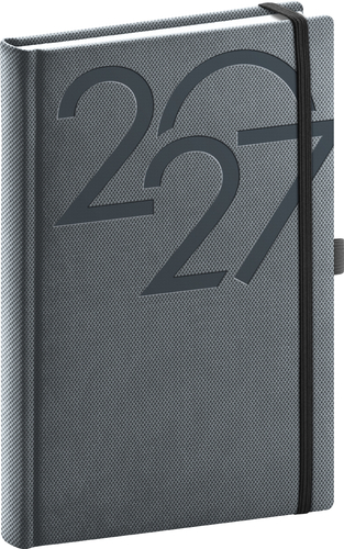 NOTIQUE Denný diár Ajax 2027, čierny, 15 x 21 cm