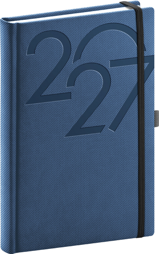 NOTIQUE Denný diár Ajax 2027, modrý, 15 x 21 cm