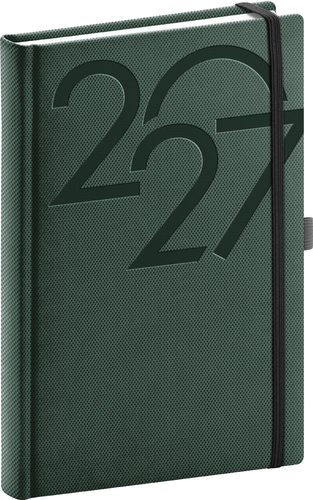 NOTIQUE Denný diár Ajax 2027, zelený, 15 x 21 cm