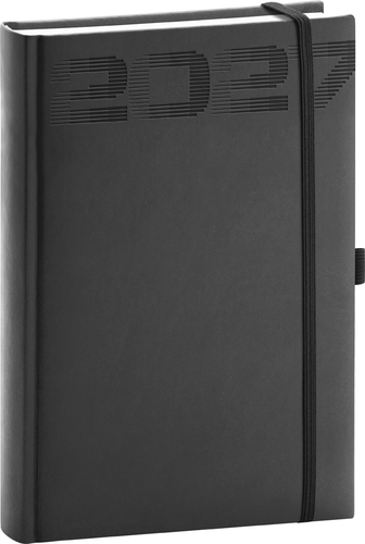 NOTIQUE Denný diár Aprint Top 2027, čierny, 15 x 21 cm