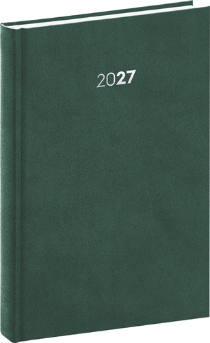 NOTIQUE Denný diár Balakon 2027, zelený, 15 x 21 cm
