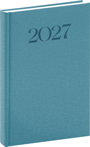 NOTIQUE Denný diár Biella 2027, modrý, 15 x 21 cm
