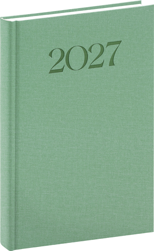 NOTIQUE Denný diár Biella 2027, zelený, 15 x 21 cm