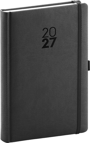 NOTIQUE Denný diár Diamante 2027, čierny, 15 x 21 cm