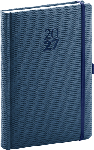 NOTIQUE Denný diár Diamante 2027, modrý, 15 x 21 cm