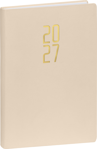 NOTIQUE Denný diár Ponza 2027, béžový, 15 x 21 cm