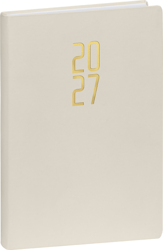 NOTIQUE Denný diár Ponza 2027, krémový, 15 x 21 cm