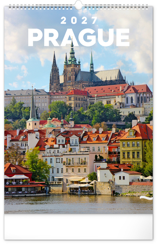 NOTIQUE Nástenný kalendár Praha 2027, 33 x 46 cm