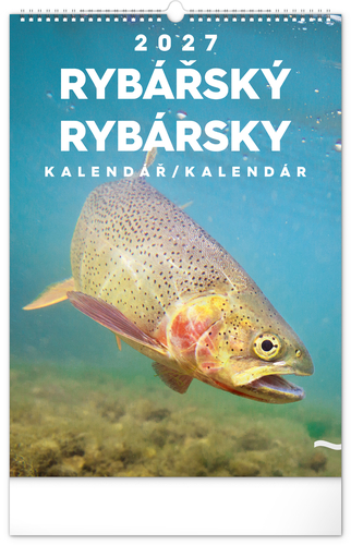 NOTIQUE Nástenný kalendár Rybářský – Rybársky CZ/SK 2027, 33 x 46 cm