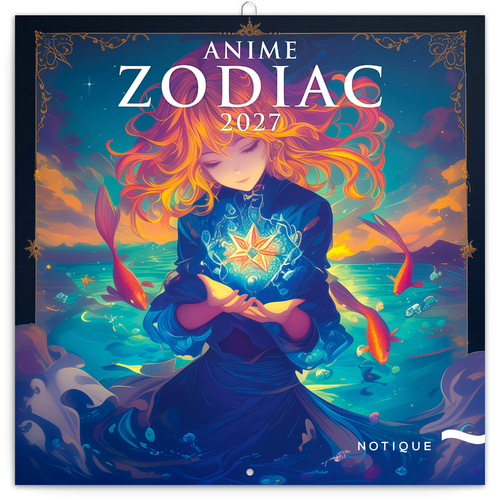 NOTIQUE Poznámkový kalendár Anime Zodiac 2027, 30 x 30 cm