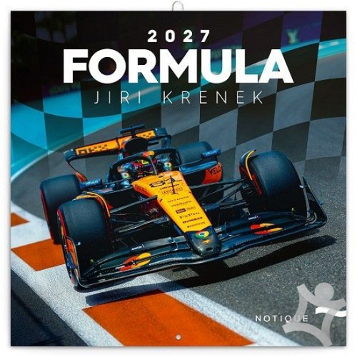 NOTIQUE Poznámkový kalendár Formula – Jiří Křenek 2027, 30 x 30 cm