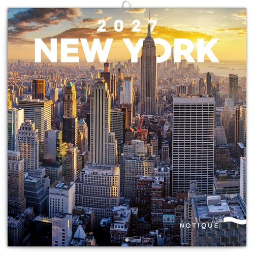 NOTIQUE Poznámkový kalendár New York 2027, 30 x 30 cm