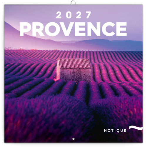 NOTIQUE Poznámkový kalendár Provence 2027, 30 x 30 cm