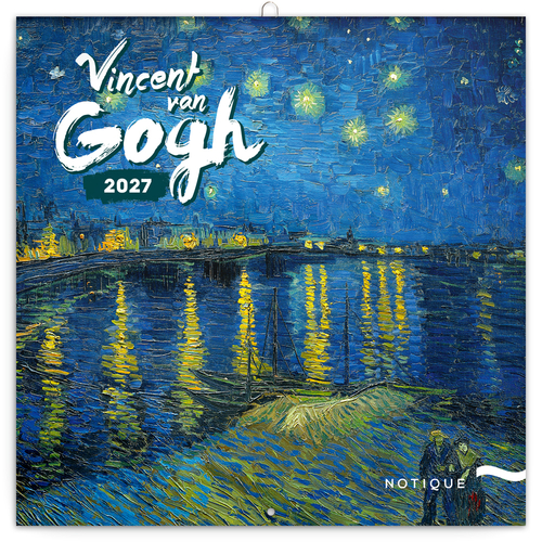 NOTIQUE Poznámkový kalendár Vincent van Gogh 2027, 30 x 30 cm