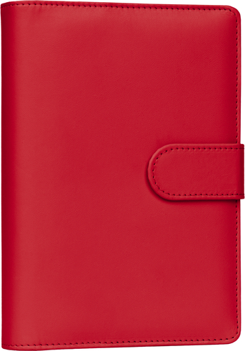 NOTIQUE Refill – Týždenný krúžkový diár s vymeniteľnými listami 2027, sýto červený, 12,5 x 19 cm
