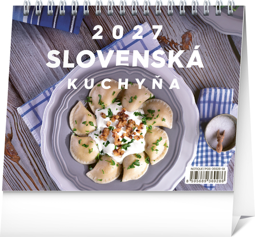 NOTIQUE Stolový kalendár Slovenská kuchyňa 2027, 16,5 x 13 cm