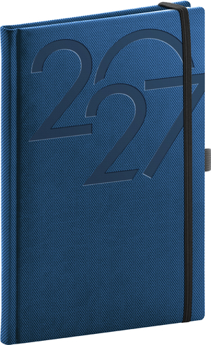 NOTIQUE Týždenný diár Ajax 2027, modrý, 15 x 21 cm