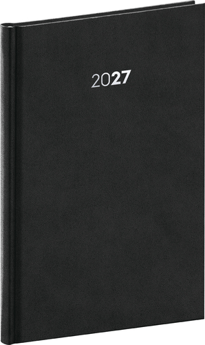NOTIQUE Týždenný diár Balakon 2027, čierny, 15 x 21 cm