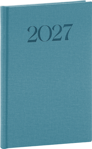 NOTIQUE Týždenný diár Biella 2027, modrý, 15 x 21 cm