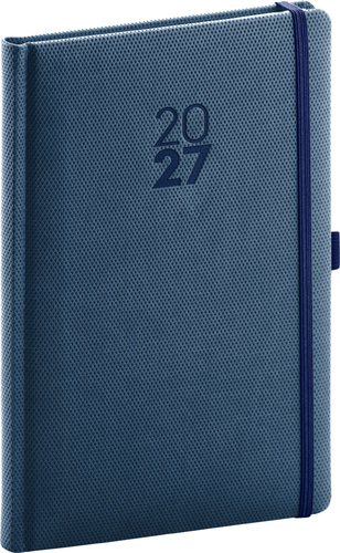 NOTIQUE Týždenný diár Diamante 2027, modrý, 15 x 21 cm