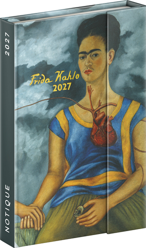 NOTIQUE Týždenný magnetický diár Frida Kahlo 2027, 11 x 16 cm
