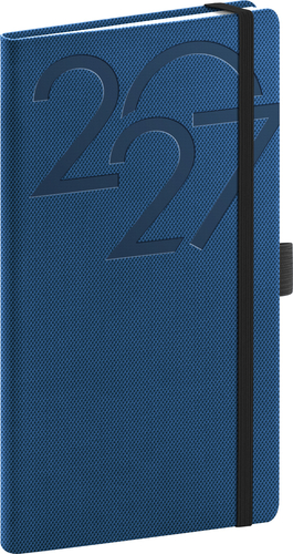 NOTIQUE Vreckový diár Ajax 2027, modrý, 9 x 15,5 cm