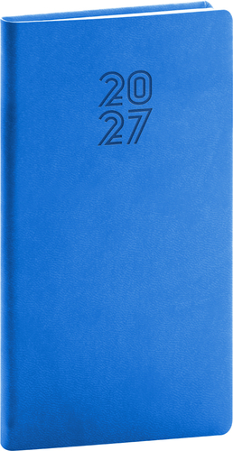 NOTIQUE Vreckový diár Aprint 2027, modrý, 9 x 15,5 cm