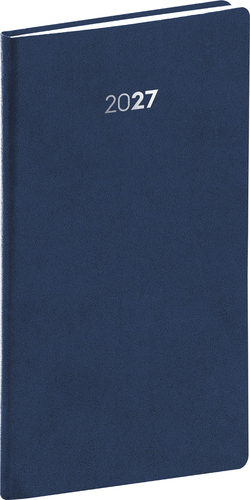 NOTIQUE Vreckový diár Balakon 2027, tmavo modrý, 9 x 15,5 cm