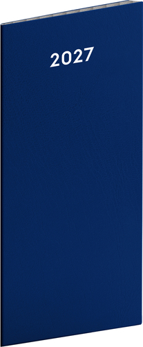 NOTIQUE Vreckový diár Modrý 2027, plánovací mesačný, 8 x 18 cm