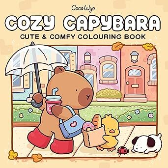 Cozy Capybara - Cute & comfy colouring book