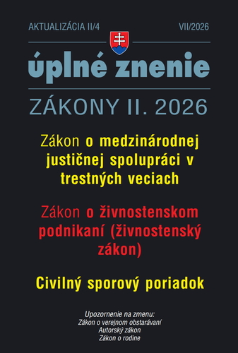 Aktualizácia II/4 2026 – Trestné právo a Civilné spory