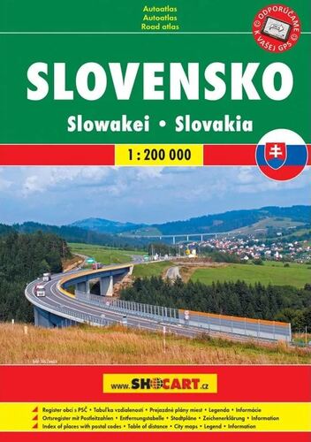 Slovensko 1: 200 000 autoatlas A5 SHOCart