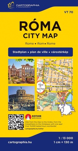 Róma keményborítós várostérkép [VT 70]