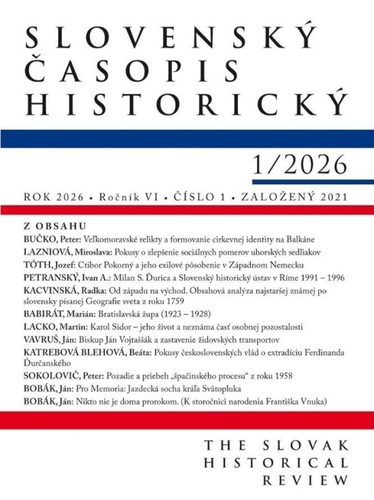 Slovenský časopis historický 1 / 2026